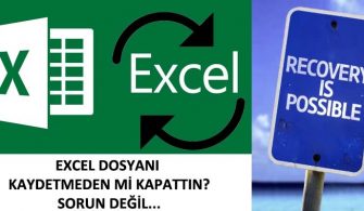 Excel Dosya Kurtarma
